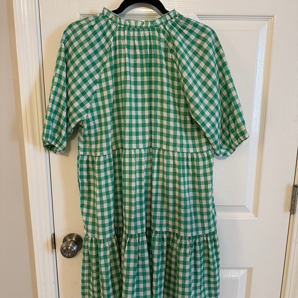 BB Dakota Green Checkered Mini Dress - Picture 3 of 4